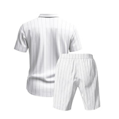 S-3XL Striped Jacquard Suit