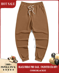 Men's Plus Size Solid Color Drawstring Waist Sweatpants