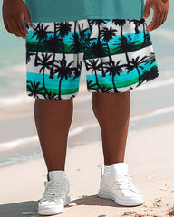 Men's Guys Coconut Tree Print T-shirt and Shorts Outfits Set