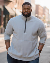 S-3XL Casual Sweat Collar Zipper Warm Outdoor Mountaineering Sweat