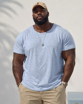 S-3XL Summer Thin Solid Color Loose Round Neck T-Shirt