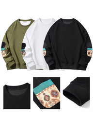 M-8XL Round Neck Long Sleeve Pullover Sweater