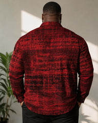 Big & Tall Men's Vintage Print Long Sleeve Shirt