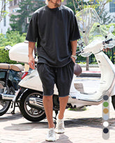 M-8XL Casual Loose Fit Solid Sports Sets