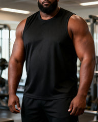 M-5XL Summer Ice Silk Mesh Sports Sleeveless T-shirt Quick-drying Vest