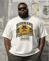Big & Tall Men's Ivy Gentlemen's Club Vintage Printed Round Neck Short Sleeve T-Shirt
