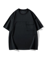 M-8XL Ice Silk Workwear Pocket Short-sleeved T-shirt