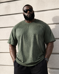 5XL-11XL Plus Extra Large Number Dark Pattern Letter Short Sleeve