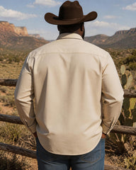 Big & Tall Men's American West Rattlesnake Sun Print Long Sleeve Shirt