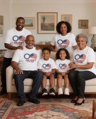 1776-2026 USA 250th Anniversary Flag Print Family Short Sleeve T-Shirt