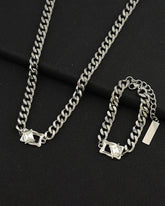 Minimalist Personalized Necklace and Bracelet Set for Men and Women