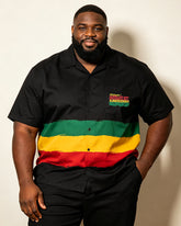 Big & Tall Men's Juneteenth 1865 Celebration Printed Short-Sleeve Shirt