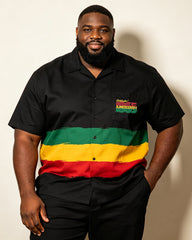 Big & Tall Men's Juneteenth 1865 Celebration Printed Short-Sleeve Shirt