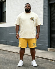 Big & Tall Men’s Route 66 Centennial Shield‑Print Crew-Neck Short‑Sleeve T‑Shirt And Shorts Set