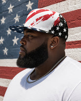 Hip Hop Hat Flag Print Flat Hat