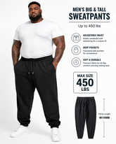 2XL-14XL Oversize Solid Color Elastic Waist Toe Casual Sports Pants -450 Pounds Can Be Worn
