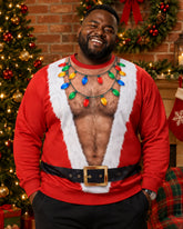 Big & Tall Men's Funny 3D Print Ugly Christmas Sweatshirt