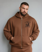 Big & Tall Men's Frog Alphabet Print Cardigan Hoodie