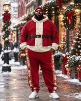 Big & Tall Men's Fun Santa Claus Costume Hoodie Set