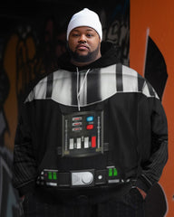 Big Men's Cosplay Art Abstract Machine Hooded Sweater Two-Piece Set