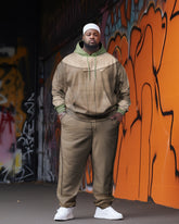 Funny Sloth Men's Plus Size Cosplay Hoodie Two-Piece Set