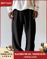 Big Men's Loose Straight Drawstring Sweatpants with Pocket