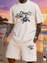 Ohana Turtle Floral Print Texture Plus Size Holiday Set