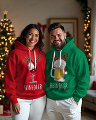 Couple Big & Tall Fashion Casual Christmas Special Print Hoodie Set