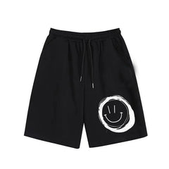 Men’s Big and Tall Smile Face Sports Street Style Shorts