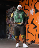 Cosplay Plus Size Men's Statement Abstract Sweater Two-Piece Set