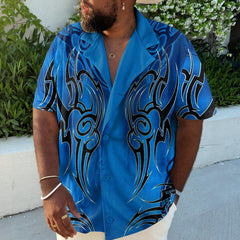 Vintage Men's Plus Size Hip-Hop Element Shirt