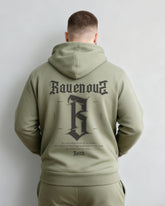 Big & Tall Men's Vintage Gothic Alphabet Print Cardigan Hoodie