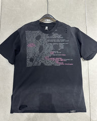 L-3XL Street Fashion Letter Rough Crewneck T-Shirt