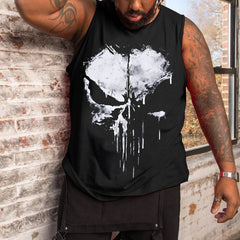 Men's Skull Print Tank Top