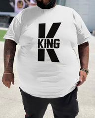 King Queen Couples Plus Size Personalized Print T-Shirt