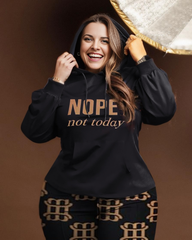 Women's Plus Size Nope Not Today Hoodie Set