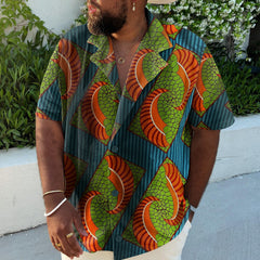 Vintage Men's Plus Size Hip-Hop Element Shirt
