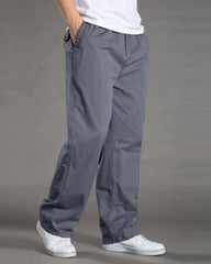 Big & Tall Men's Thin Cotton Straight Elastic Waist Overalls M-6XL