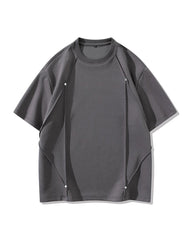 L-9XL Solid Color Heavy Cotton Round Neck Short-sleeved T-shirt