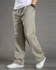 Big & Tall Men's Thin Cotton Straight Elastic Waist Overalls M-6XL