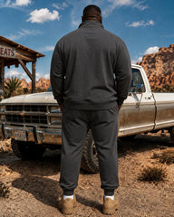 Big & Tall Men's Western Tau Print Half-Zip Sweat Set