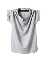 M-8XL Plus Size V-Neck Sweat Tee