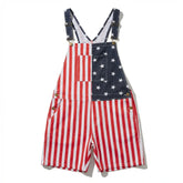 XS-5XL Independence Day Flag Couple's Suspenders