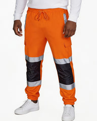 Big & Tall Men's Spliced Reflective Strip Toe Overalls S-4XL