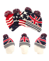 Rice Flag Star Striped Knitted Hat For Men And Women