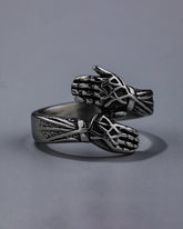Retro Men's Ring With Hands