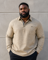 M-3XL Button Lapel Pullover Cotton Linen Shirt