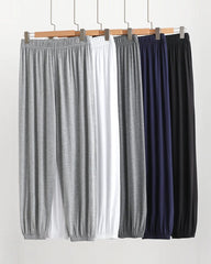 2XL-6XL Summer Modal Thin Plus Size Sports Home Trousers