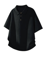 M-5XL Summer Thin Old Money Style Short-sleeved Polo Shirt