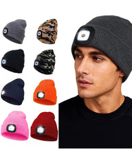 Rechargeable LED Lamp Removable And Washable Outdoor Knitted Hat